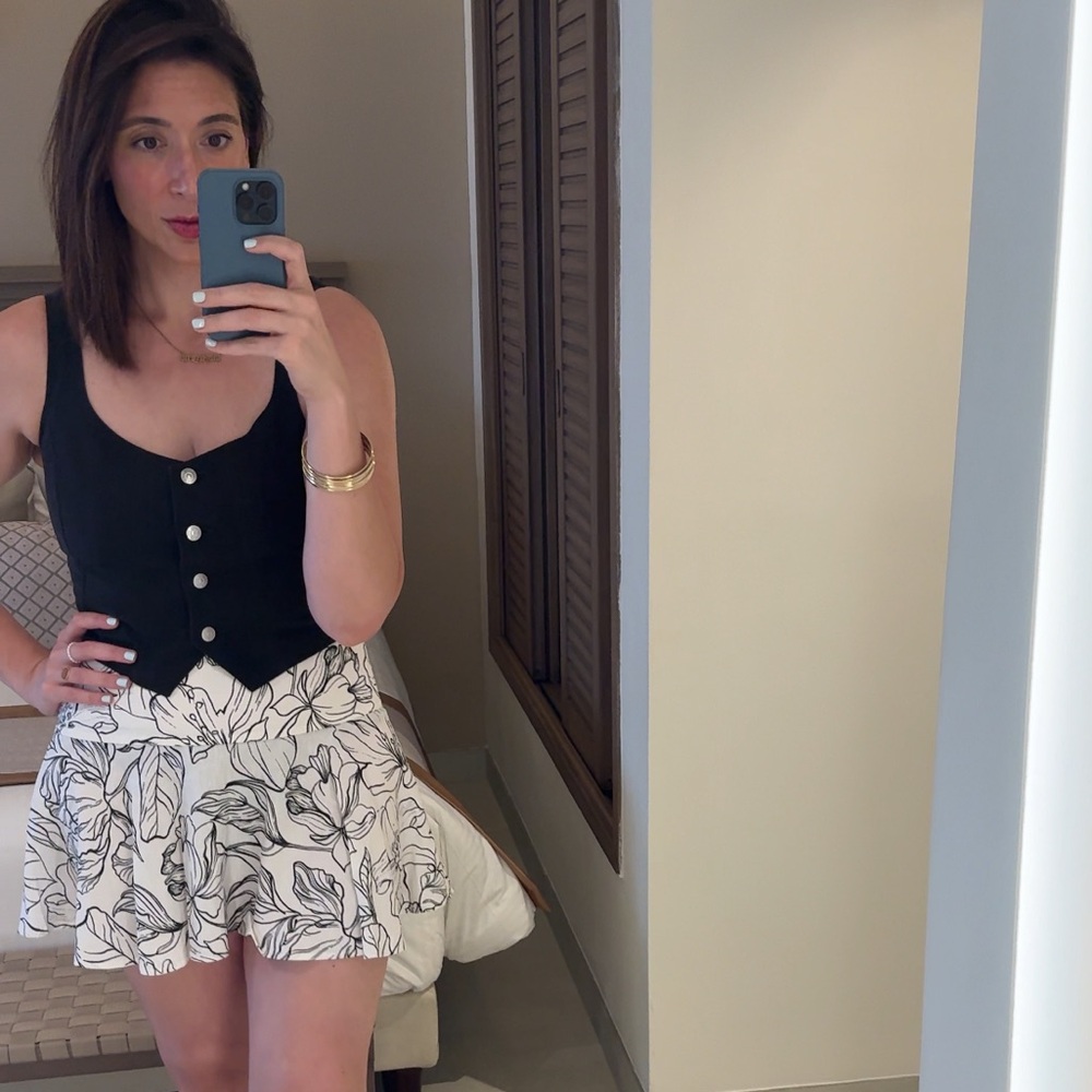 Floral Black and White skirt